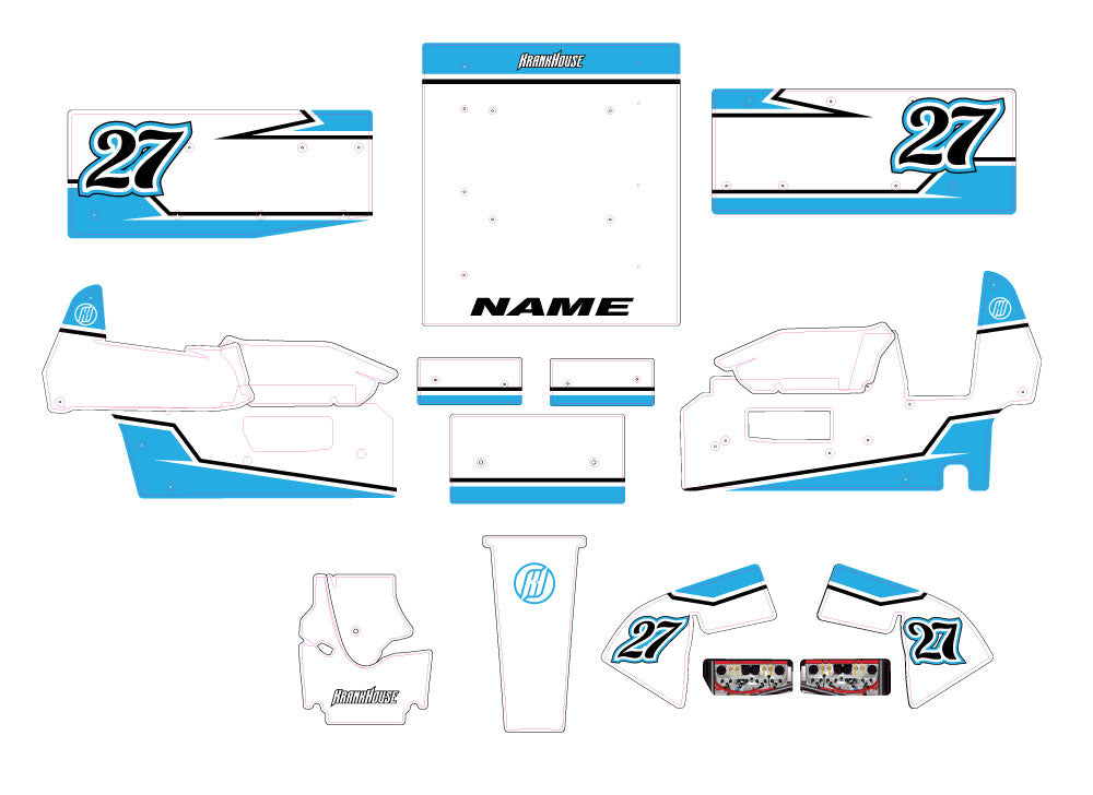 Semi-Custom Losi Sprint Car Decal Kit