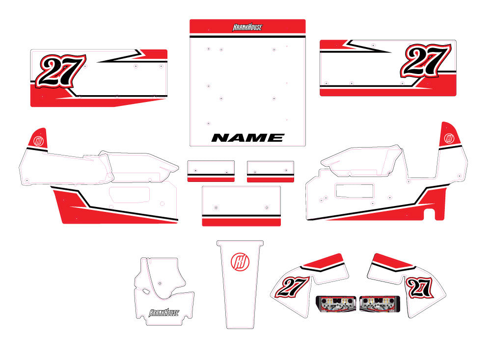 Semi-Custom Losi Sprint Car Decal Kit
